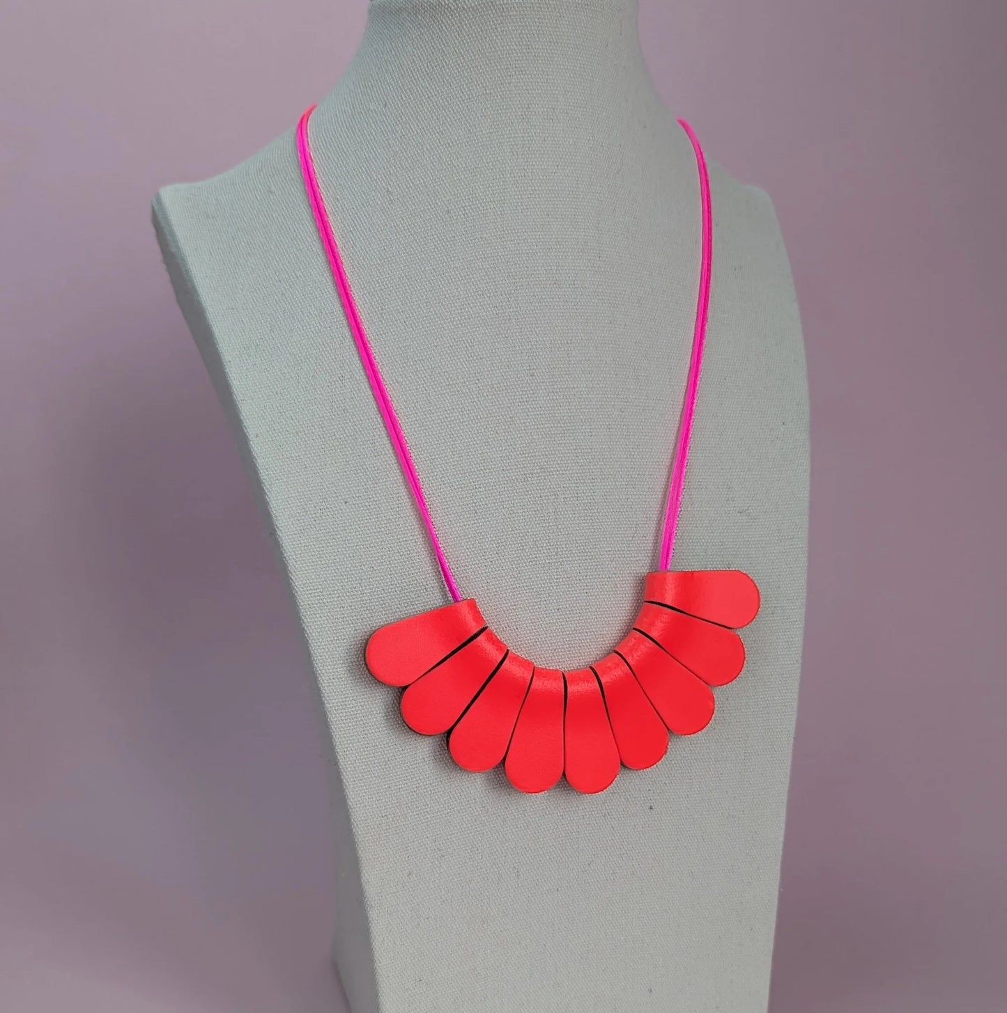 Small Petal Leather Necklace