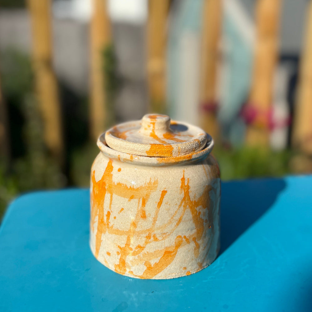 Orange Splash Treasure Pot