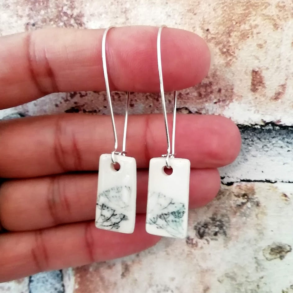Ceramic Kidney Hook Earrings