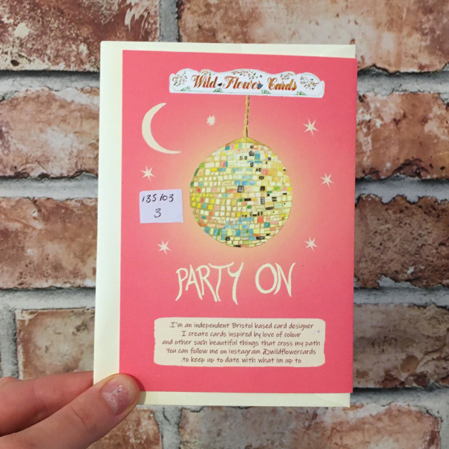 Party On Disco Ball Card