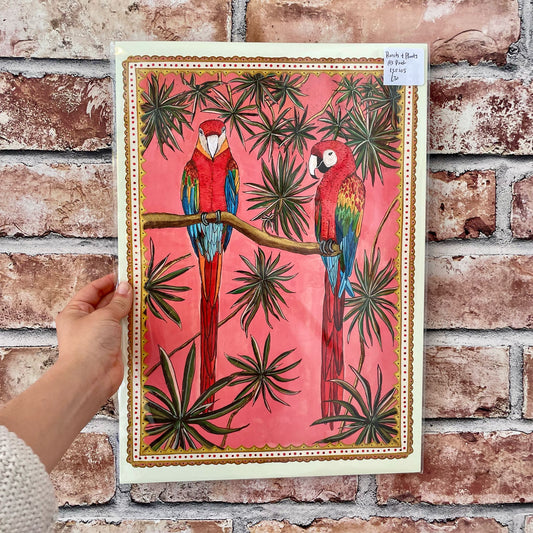 Parrots & Plants Print