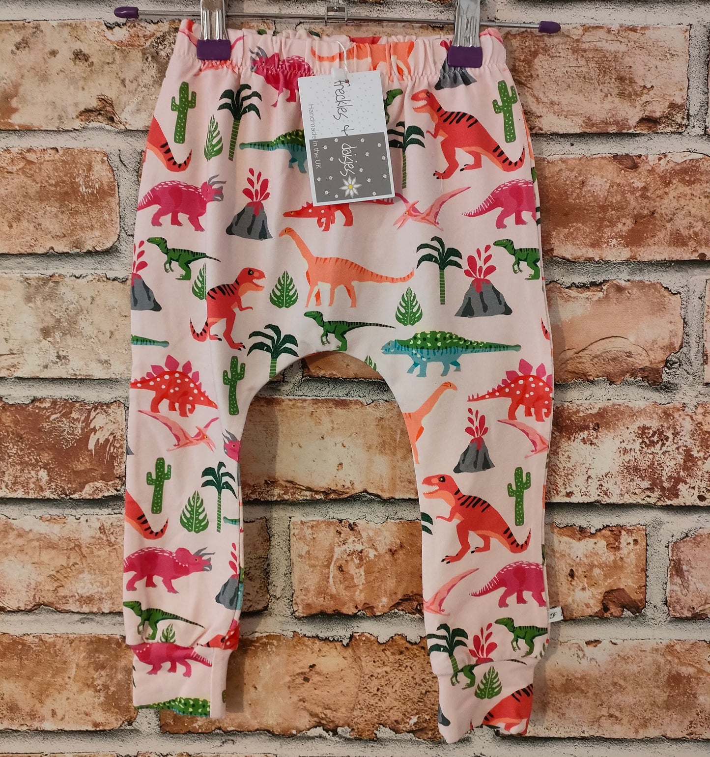 Pink Dino Baby Leggings