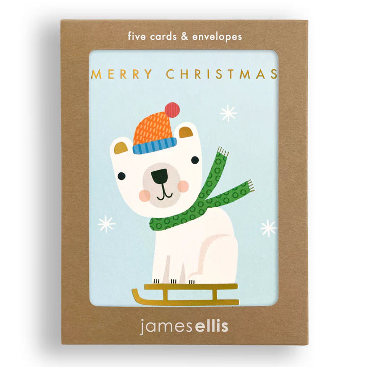 Polar Bear Christmas Cards - Pack of 5