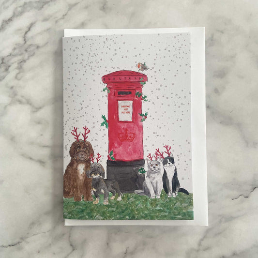 Post Box Christmas Card