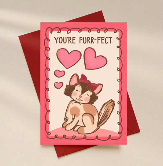You're Purrfect Valentines Card