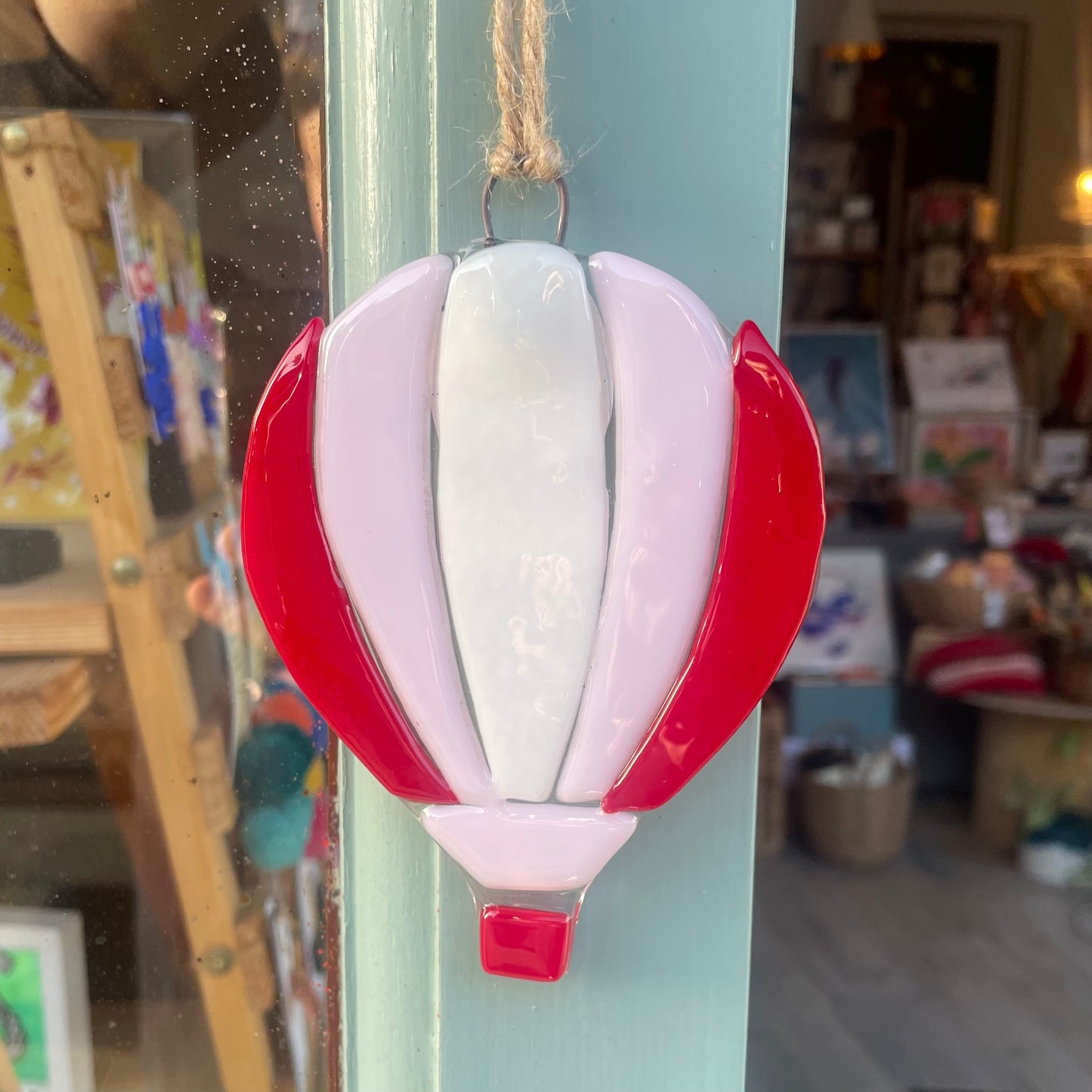 Fused Glass Hanging Hot Air Balloon