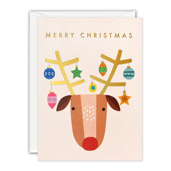 Reindeer Christmas Cards - Pack of 5