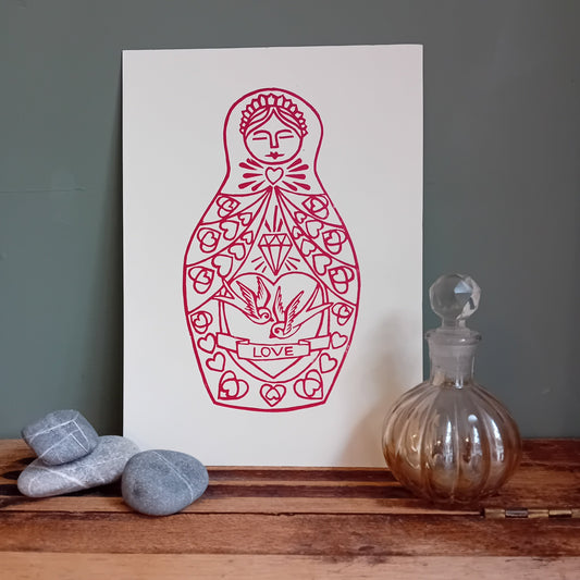 Russian Doll A4 Print