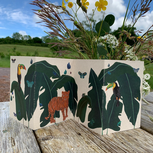 Flora and Fauna Concertina Card