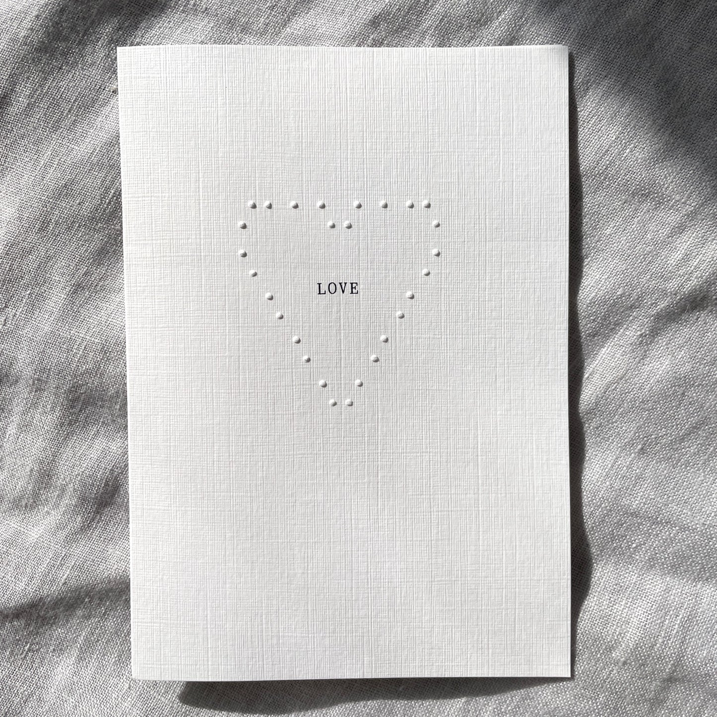 Love Design Braille Card