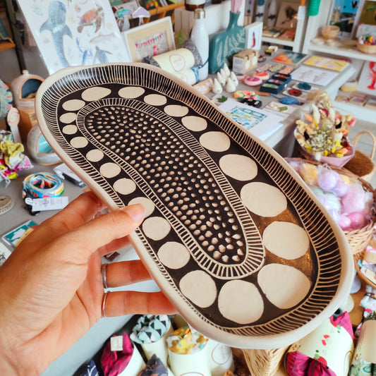 Black & White Serving Platter