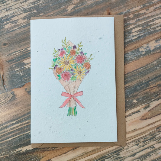 Sunflower Bouquet Seed Card