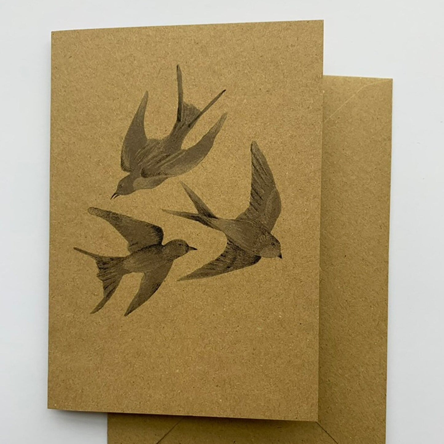 Swallows Card Kraft