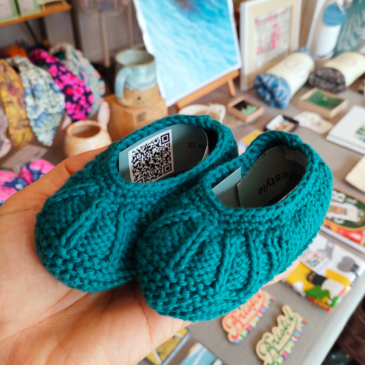 Cotton Knitted Baby Booties