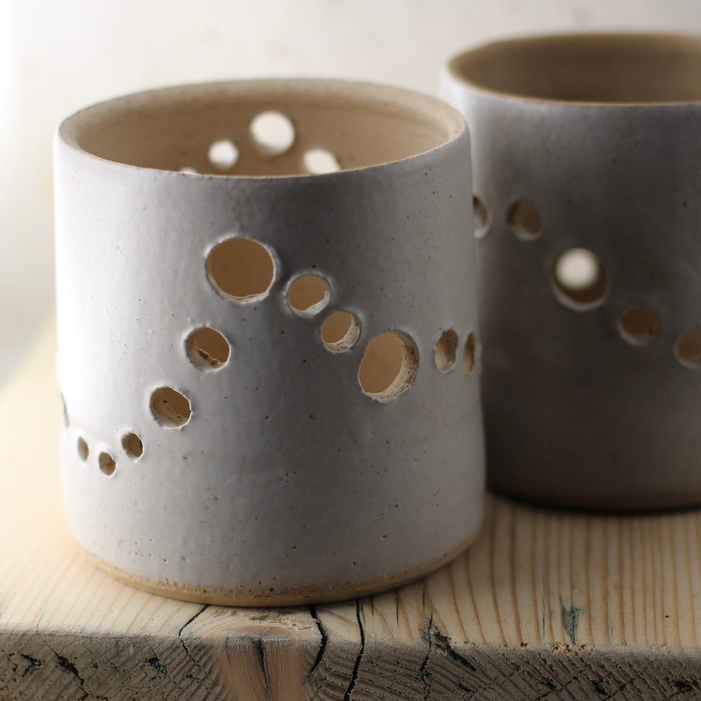 Stoneware Tealight Lanterns