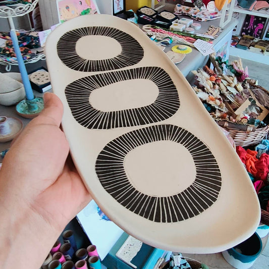 Black & White Serving Platter