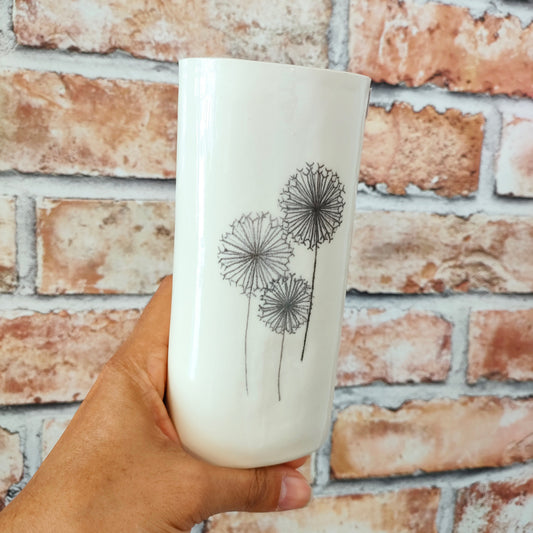 Large White Stem Vase