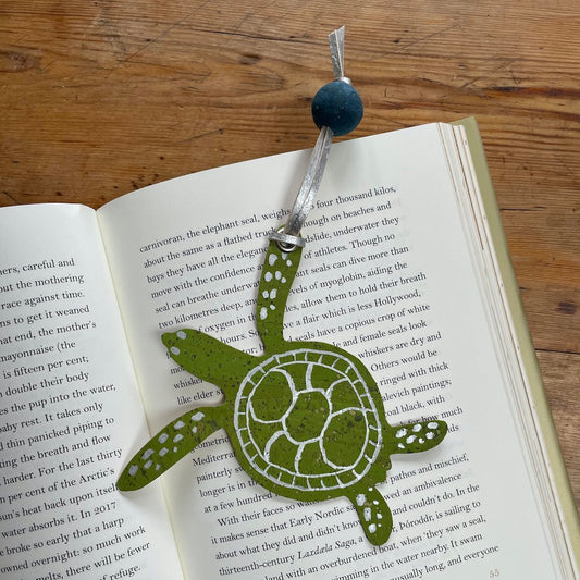 Turtle Handmade Cork Bookmark
