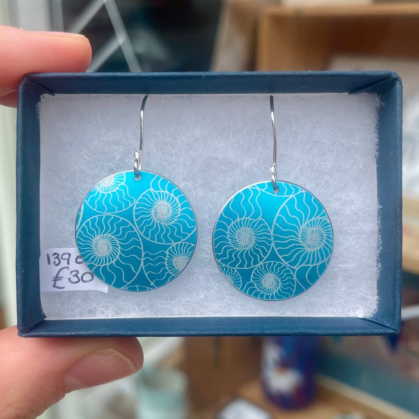 Ammonite Circle Earrings