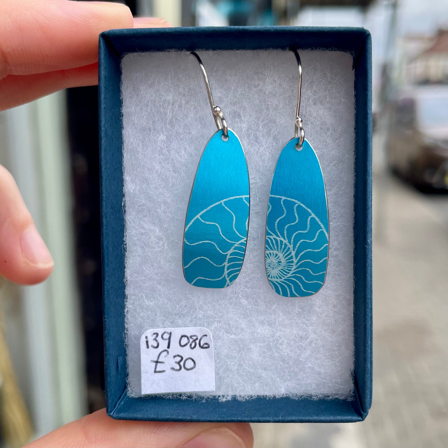 Ammonite Drop Earrings