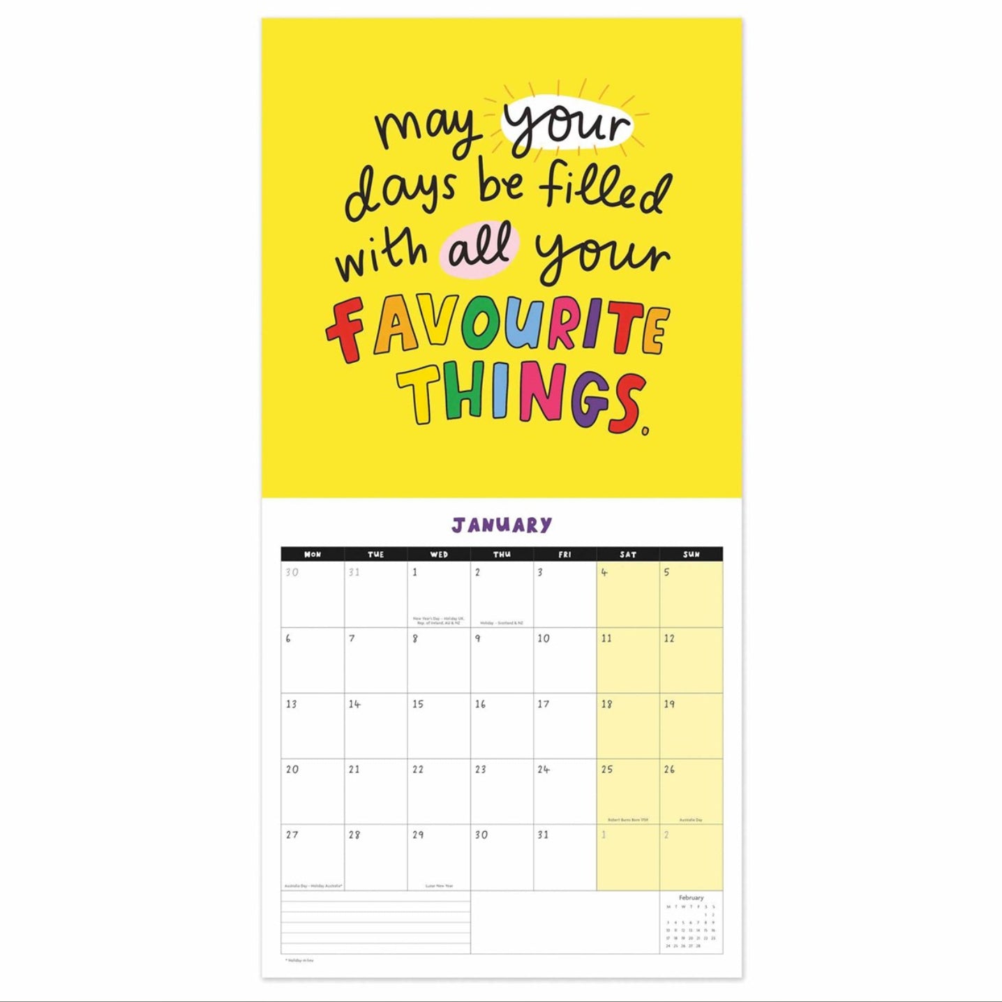 The Happy News Calendar 2025 - Square