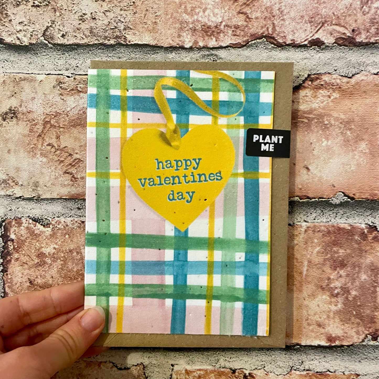 Happy Valentines Day Tartan Seed Card