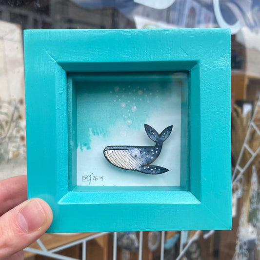 Miniature Original Artwork in Hand Painted Frame