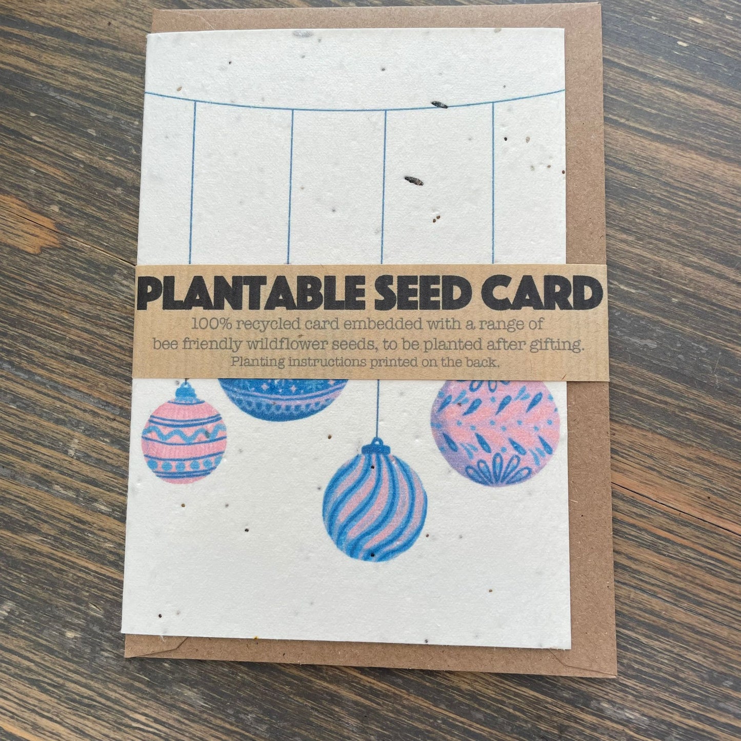 Pink/Blue/Purple Baubles Seed Card