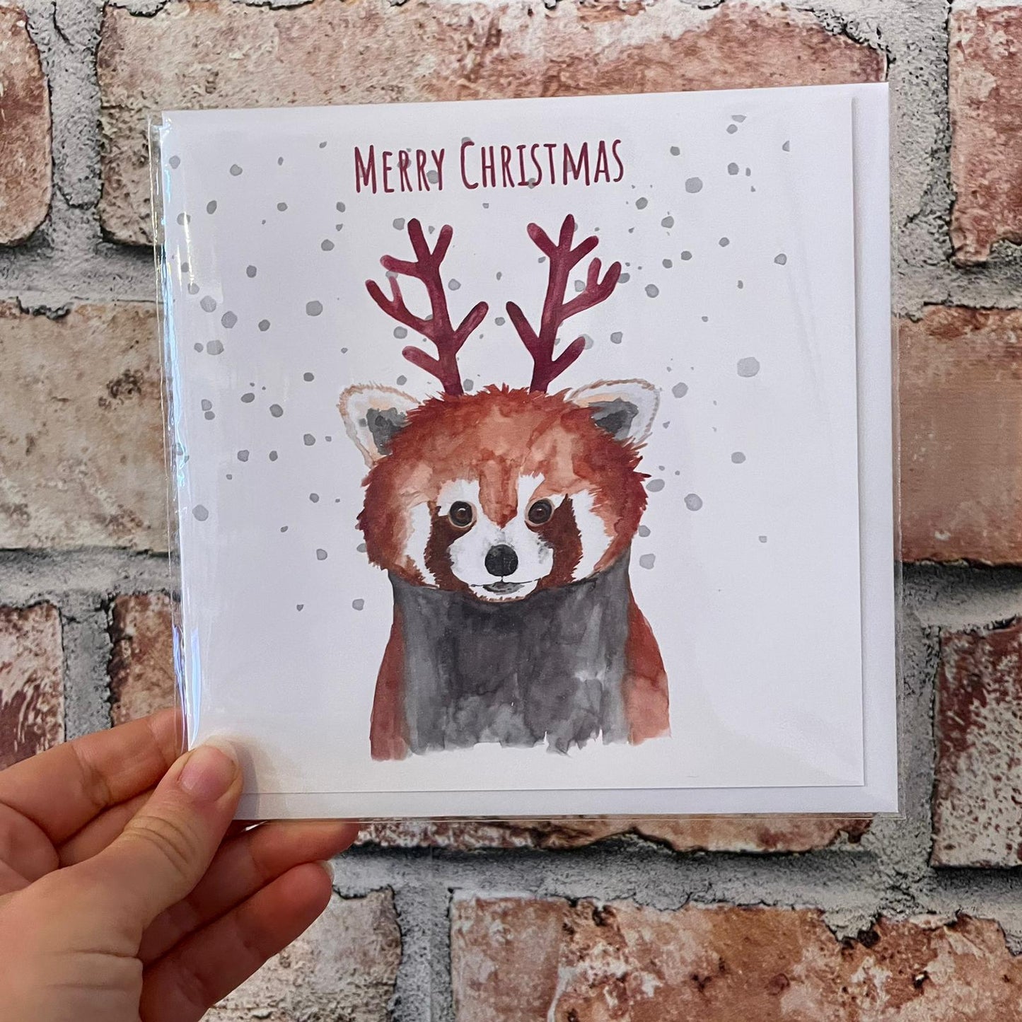 Red Panda Christmas Card
