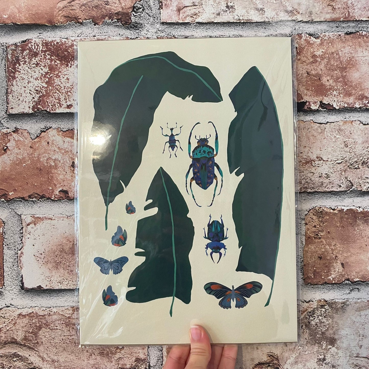 Leaves and Insects Print A4