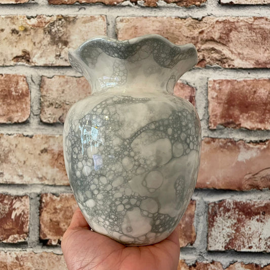 Grey Bubble Glaze Vase