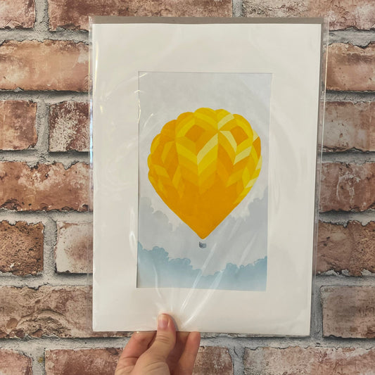 Hot Air Balloon Yellow Print