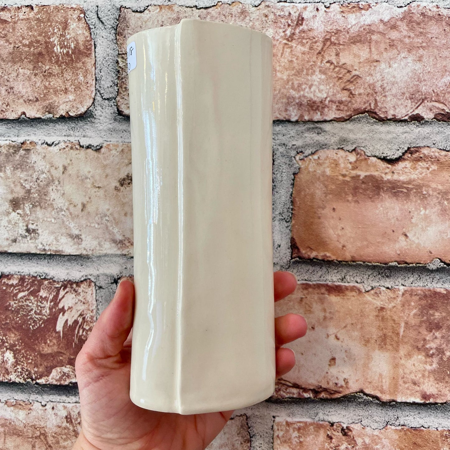 Large White Stem Vase