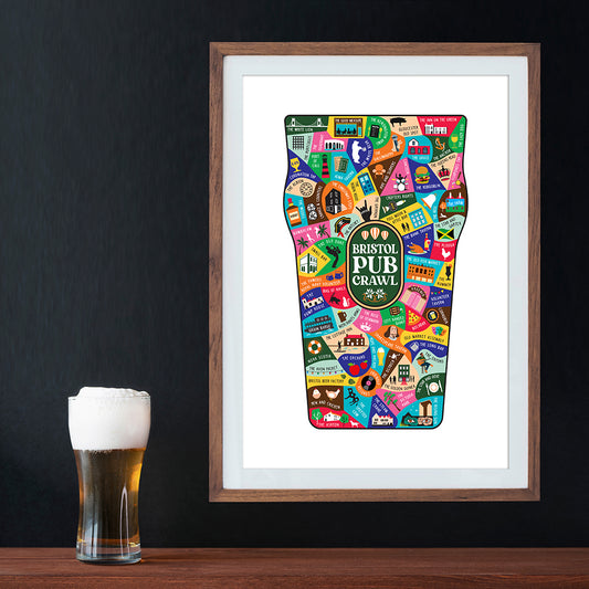Pub Crawl Print A3