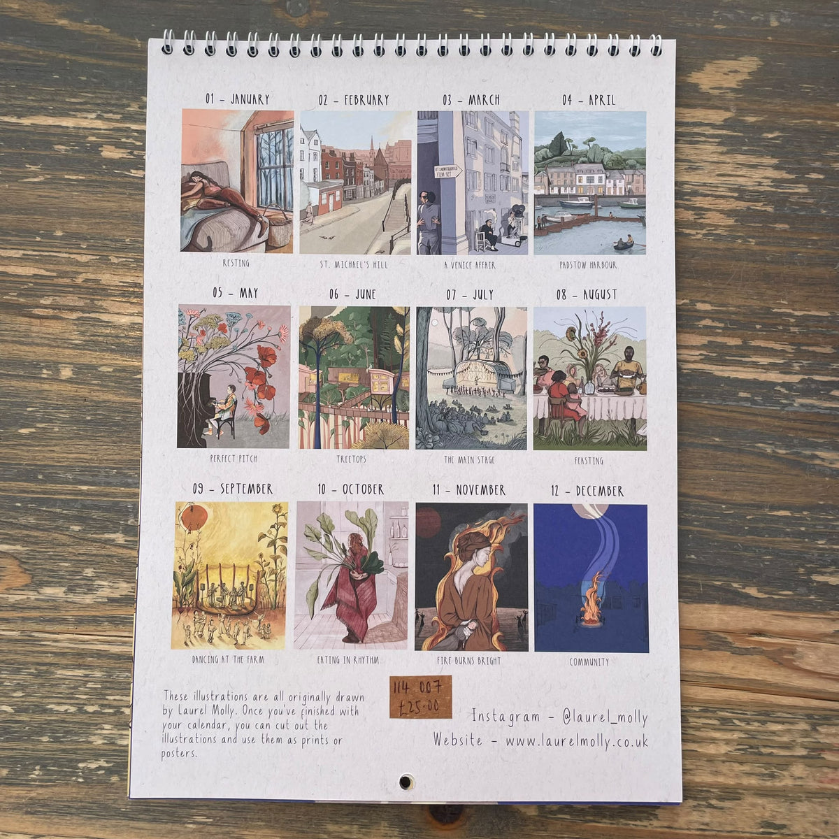 2026 illustrated Wall Calendar