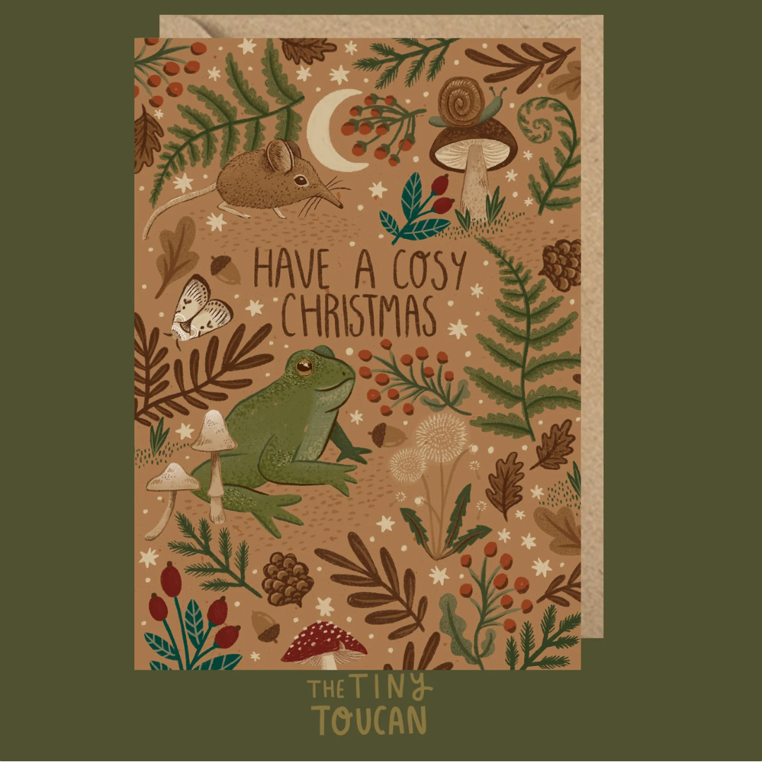 Cosy Christmas Frog Card