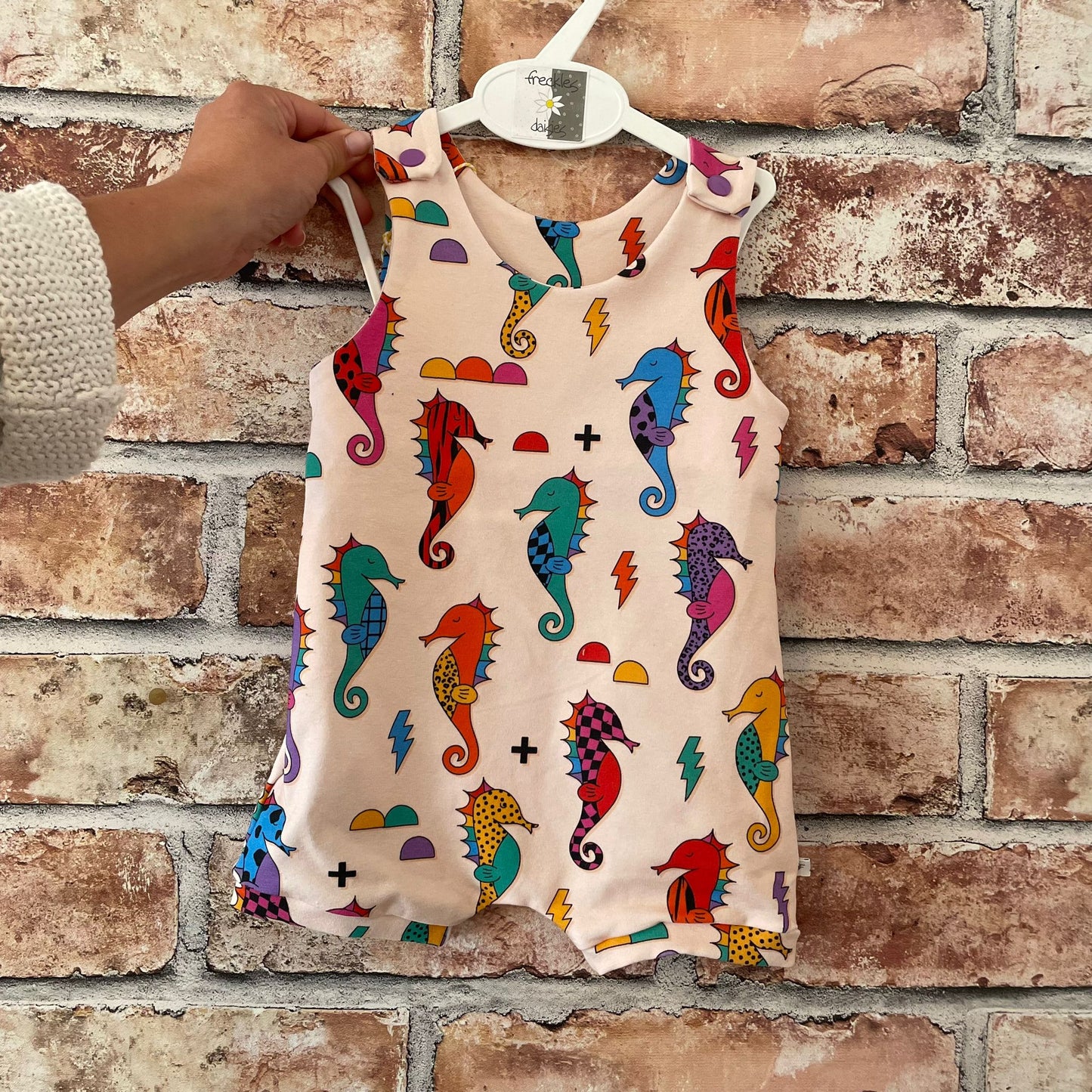 Seahorses Cream Romper