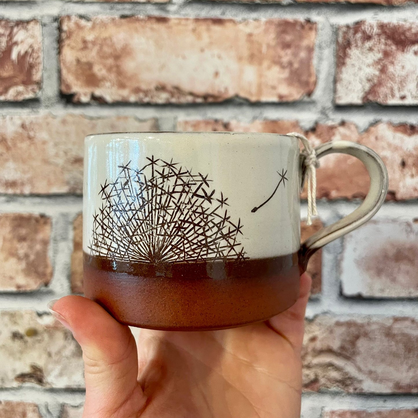 Medium Red Scraffito Mug