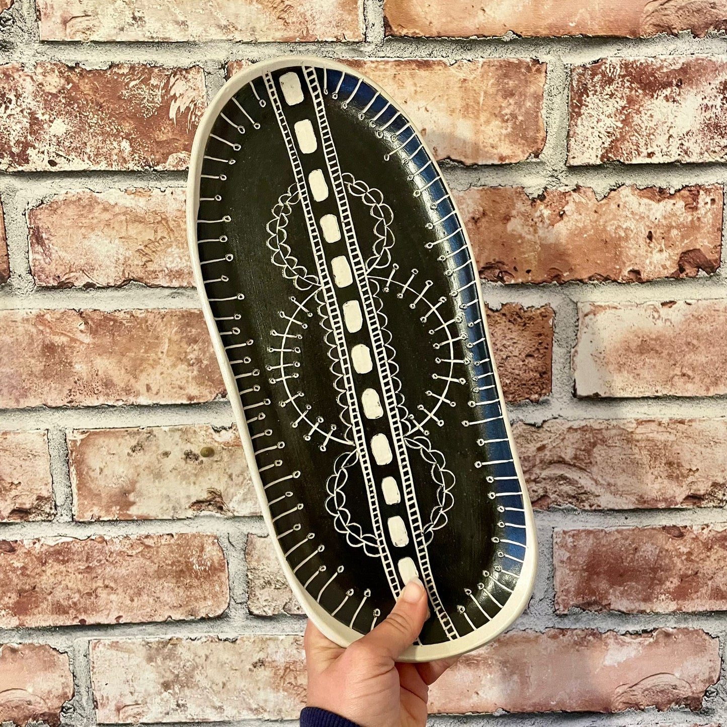 Black & White Serving Platter