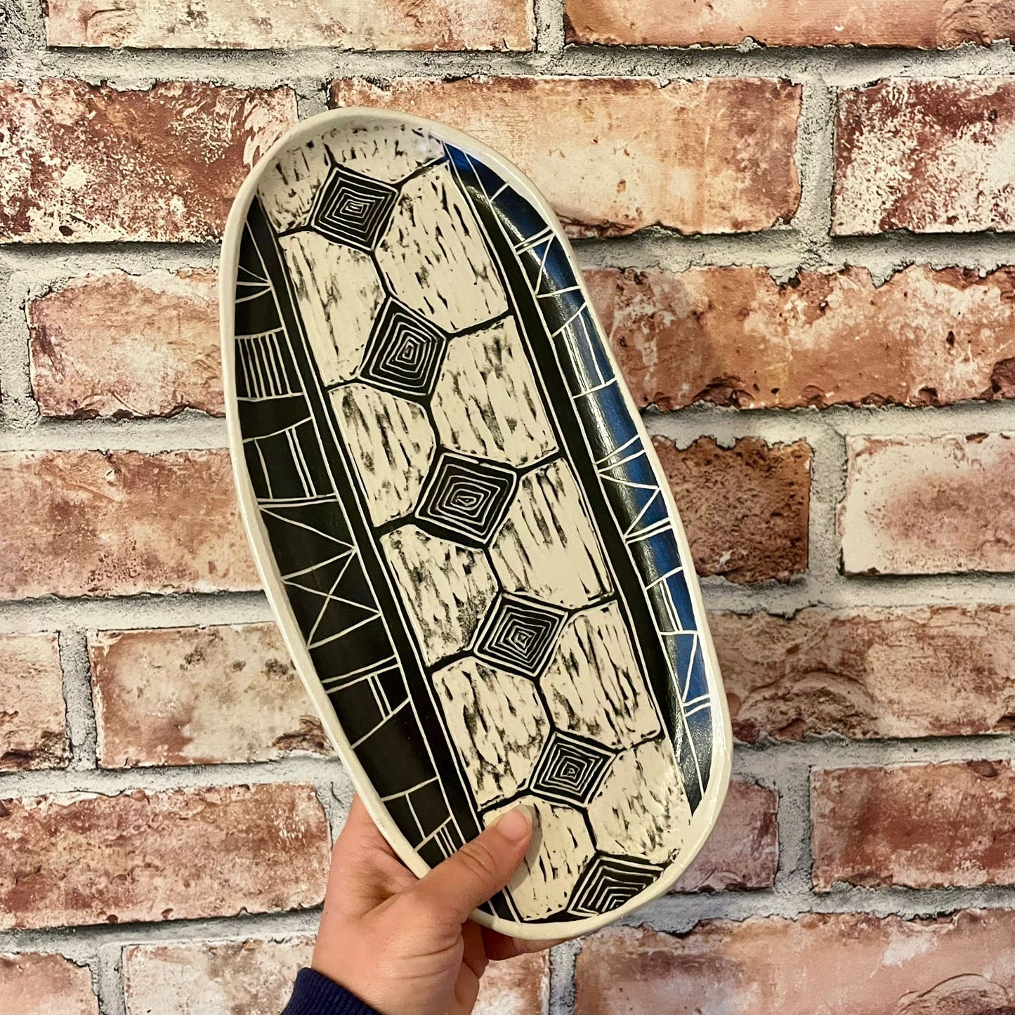 Black & White Serving Platter