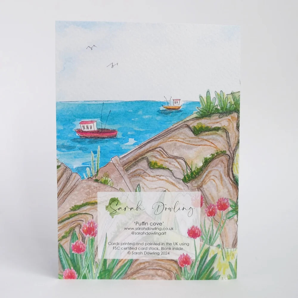 Puffin Cove Die-cut Card