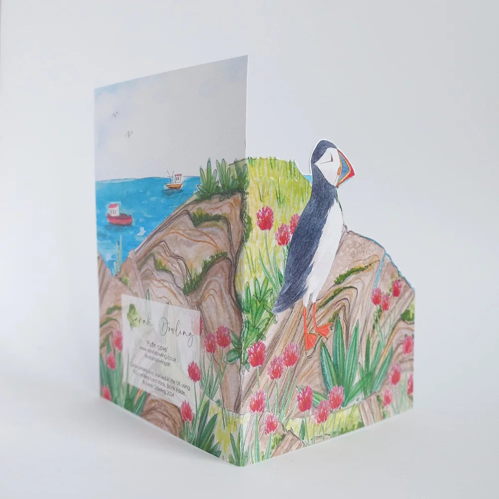 Puffin Cove Die-cut Card