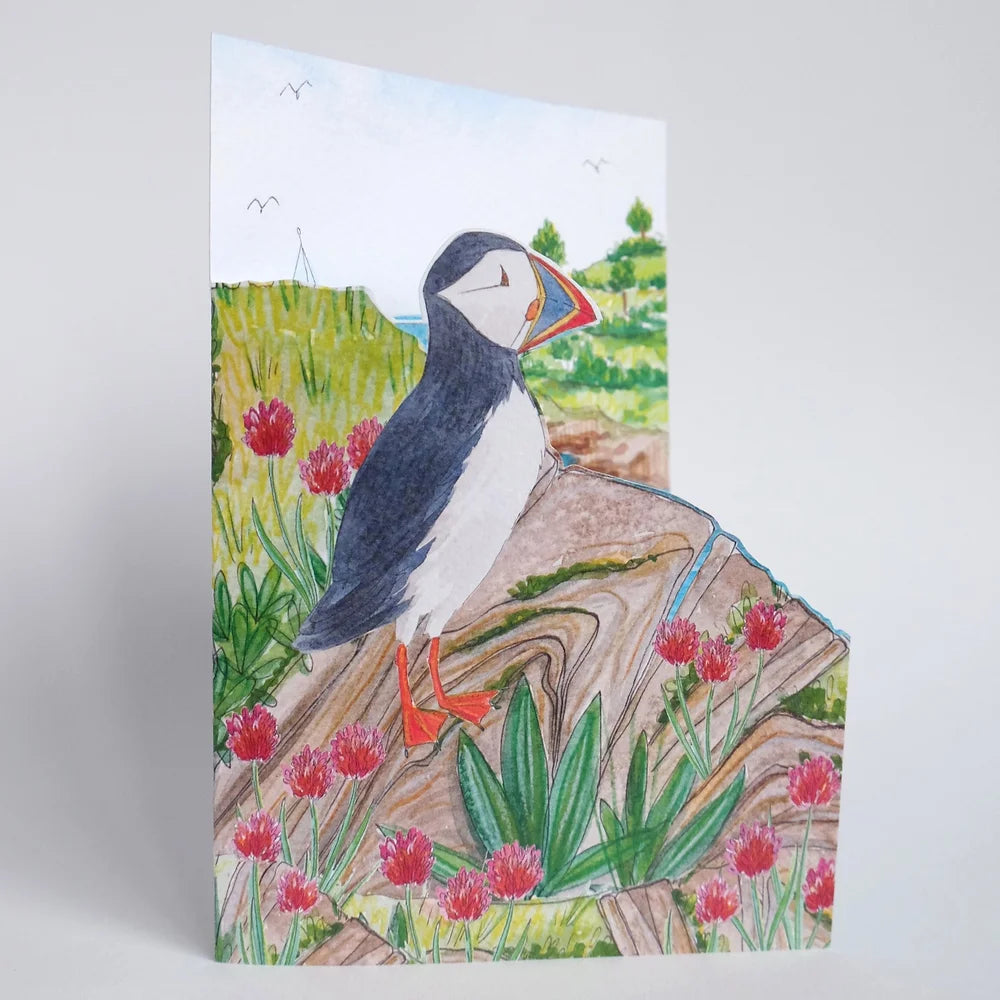 Puffin Cove Die-cut Card