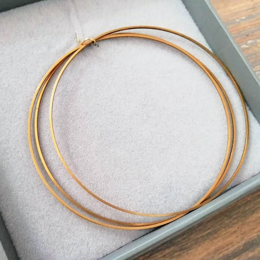 Minimal Fine Line Brass Bangles