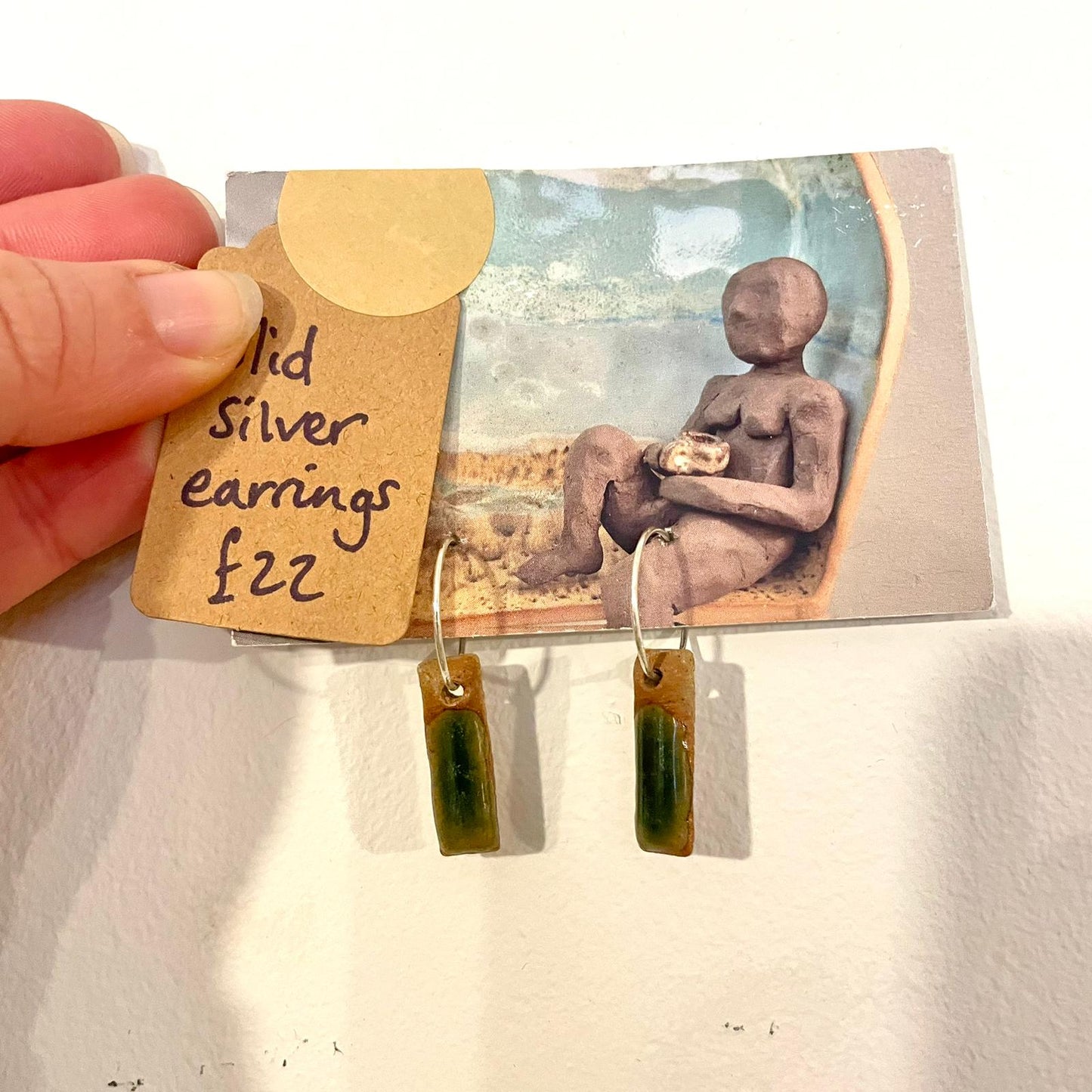 Ceramic Dangly Earrings