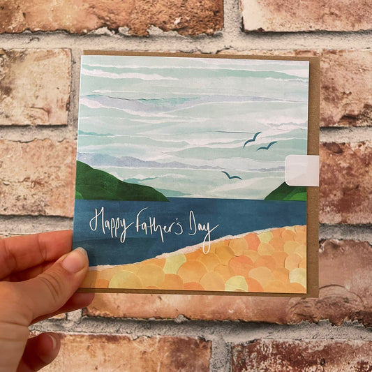 Happy Father's Day Beach Card