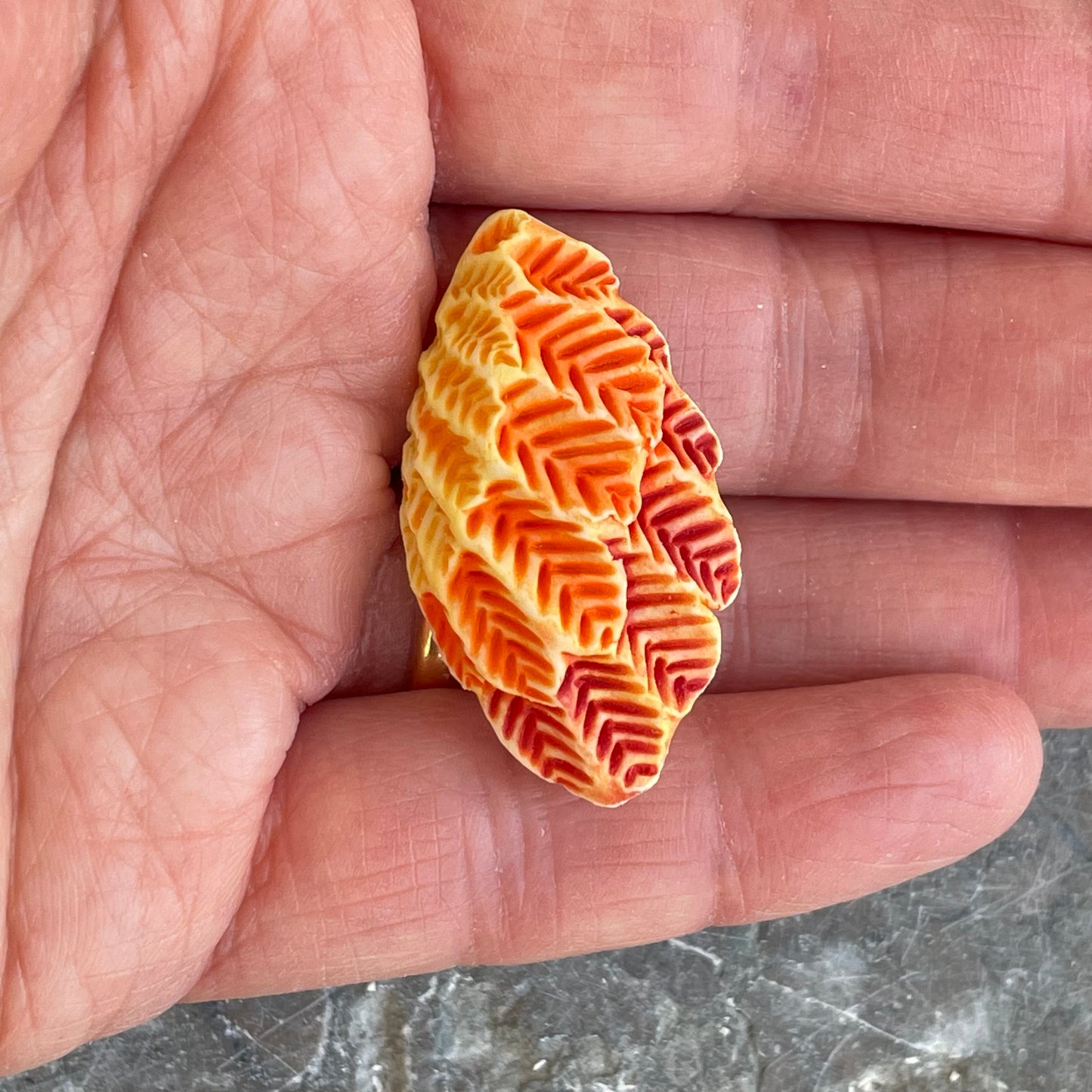 Coral Brooch Small
