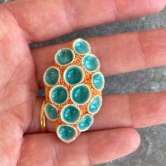 Coral Brooch Large