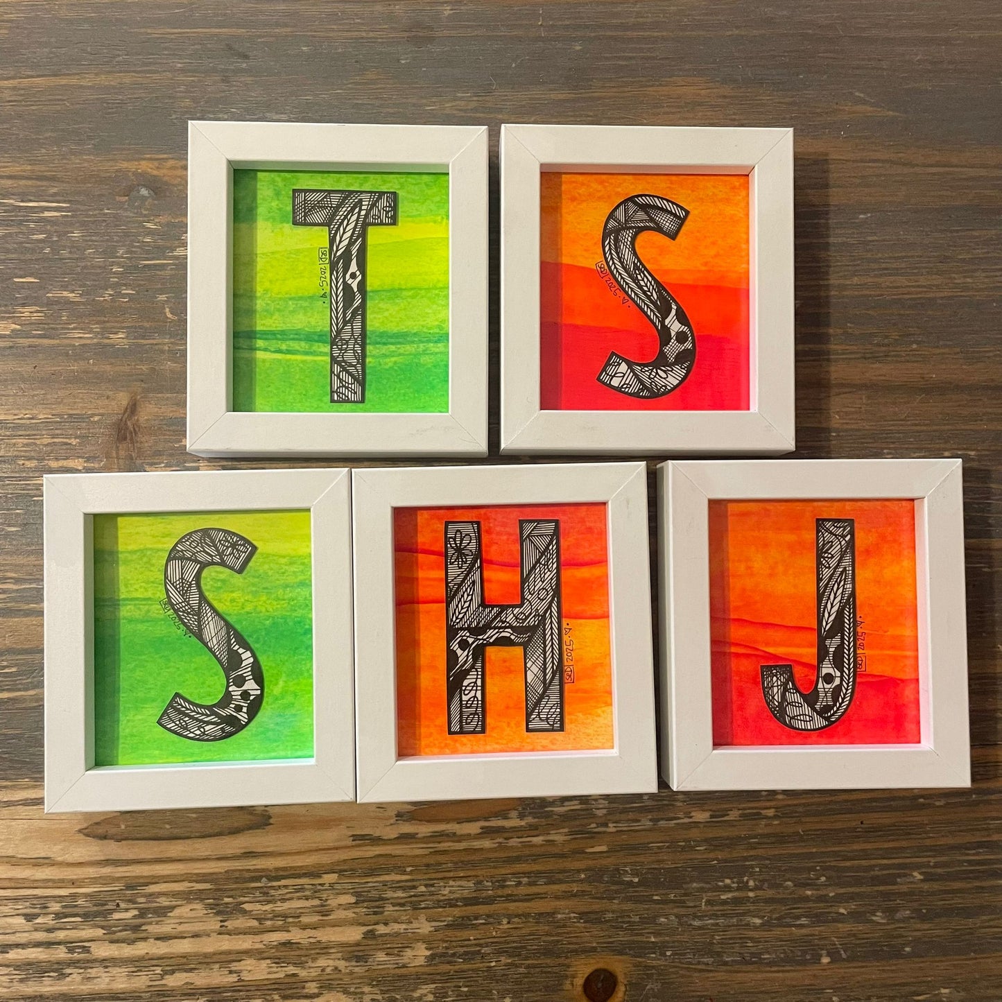 Miniature Framed Initial