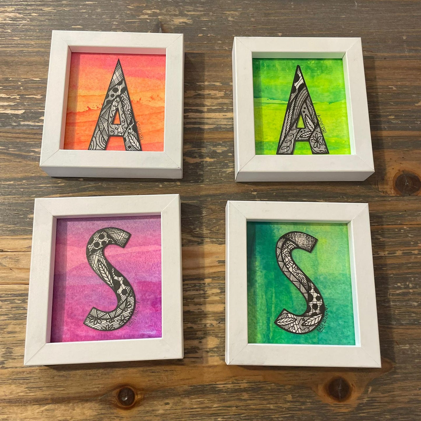 Miniature Framed Initial